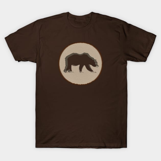 Wood Bear T-Shirt by RudDesigns